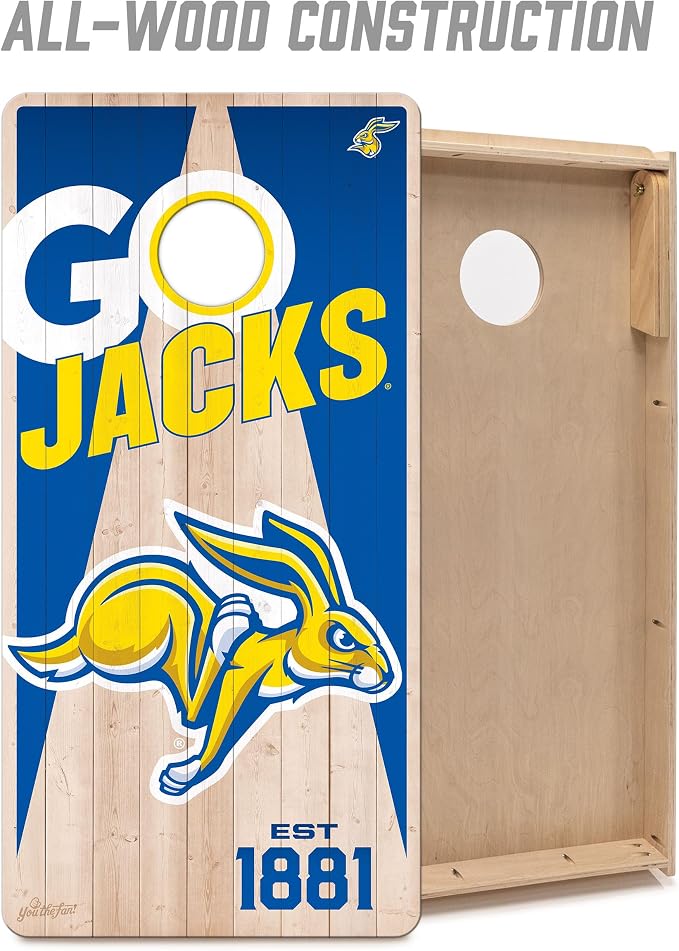 YouTheFan NCAA 2’ x 4’ Professional Wood Cornhole Game