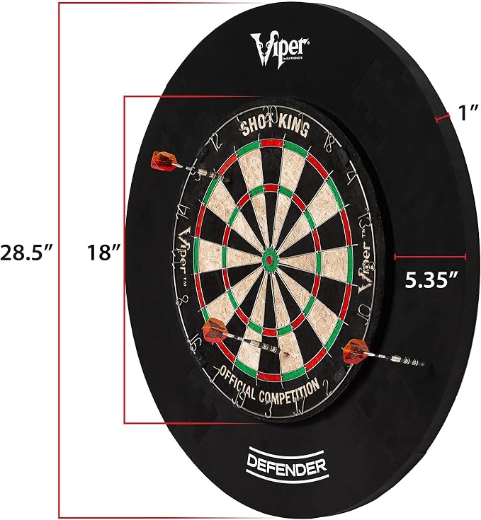 Viper Defender Backboard & Sisal/Bristle Steel Tip Dartboard Bundle