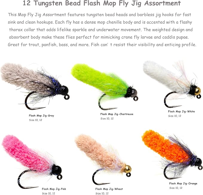 24/36/50/66 Premium Hand Tied Fly Fishing Flies Assortment | Waterproof Fly Boxes | Dry, Wet, Nymphs, Streamers, Wooly Buggers, Terrestrials | Trout, Bass Lure Set, Kit, Gift