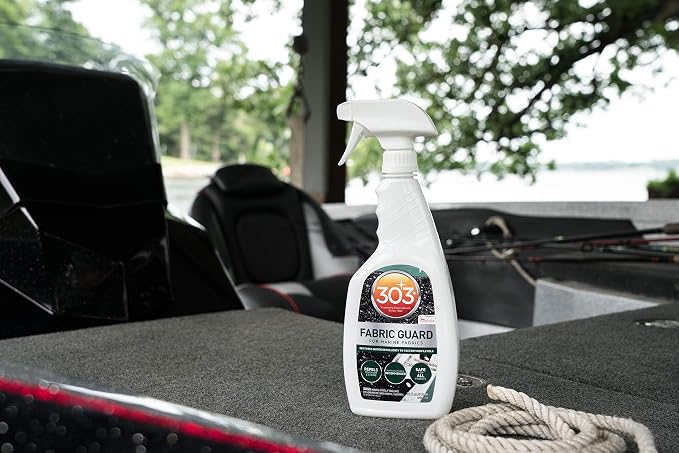 Restores water and stain resistance on boat covers, canvas, and marine fabrics.