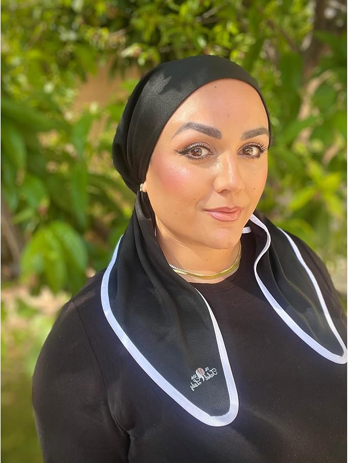Dry Fit Pretied Activewear Head Scarf, Non-Slip Velvet Band Attached, Lightweight Adjustable Headcover