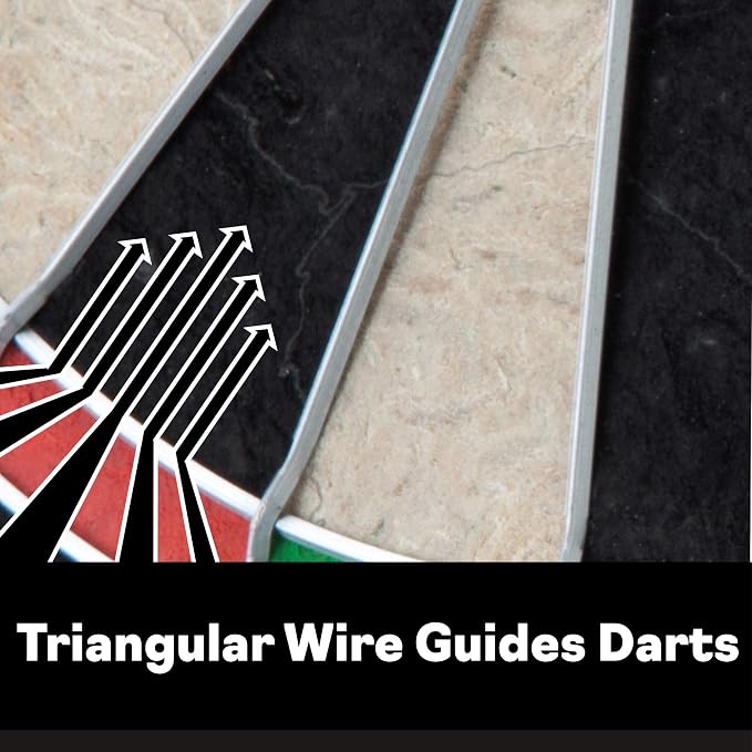 Viper Dead-On Tournament Bristle Steel Tip Dartboard Set with Staple-Free Bullseye, Metal Triangular Spider Wire for Reduced Bounce Outs and Increased Scoring; High-Grade Self-Healing Sisal Board