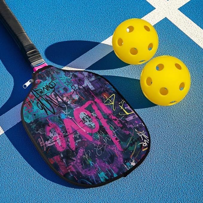 Pickleball Paddle Covers, Fits Standard Pickleball Racquets, Durable Zippered Paddle Cover Universal 8.6 x 11.4Inch