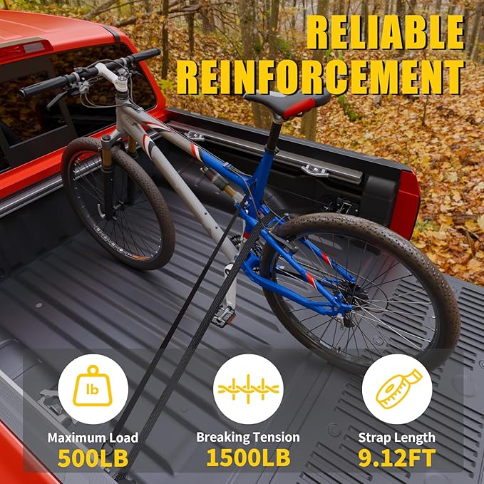 Retractable Ratchet Straps Compatible with 2022-2025 2026 Nissan Frontier Retracting Straps Auto Retract Securing Strap Tie Down System 2PCS for 2024 Frontier Accessories