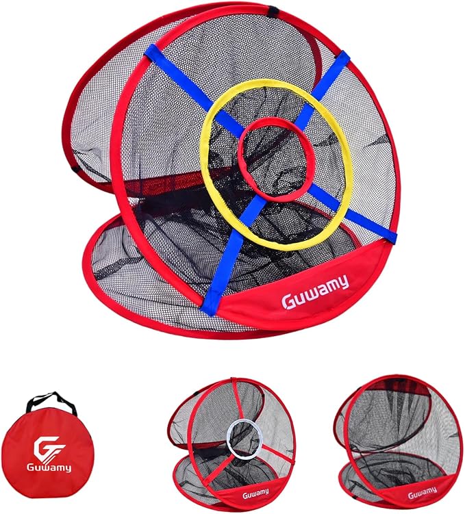 Pop Up 3-in-1 Golf Chipping Net – Circular Design for Relaxed Training, 3 Modes for Precision & Distance, Ideal Indoor/Outdoor Practice Kit, Golfer Gift