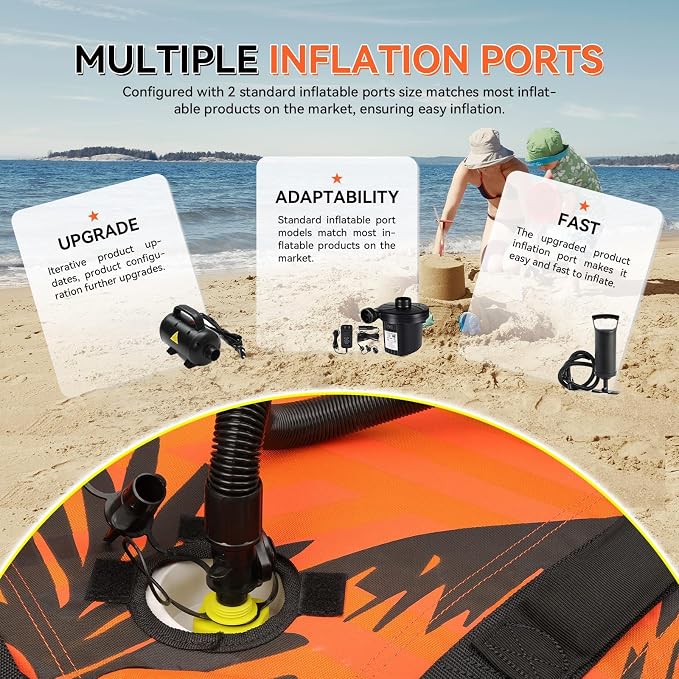 XGeek Towable Tubes for Boating, 1-4 Person Boat Tubes for Tubing, Heavy-Duty Inflatable Boat Tubes and Towables, Multi-Style Secure Sofa & Classic Donut with Stronger 840D Nylon Cover