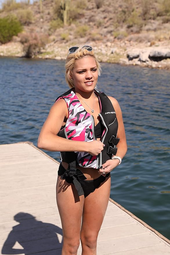 Airhead CAMO Cool Kwik-Dry Neolite Flex Life Jacket for Adults - USCG Approved Life Vest for Women & Men, Lightweight Flexible Watersports Vest for Boating, Wakeboarding, Kayaking & Jet Skiing