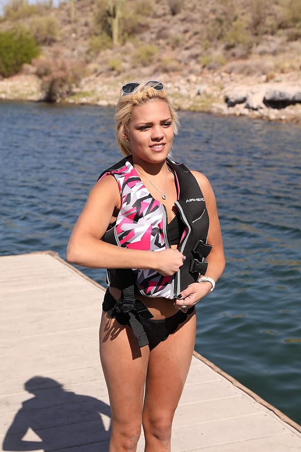 Airhead CAMO Cool Kwik-Dry Neolite Flex Life Jacket for Adults - USCG Approved Life Vest for Women & Men, Lightweight Flexible Watersports Vest for Boating, Wakeboarding, Kayaking & Jet Skiing