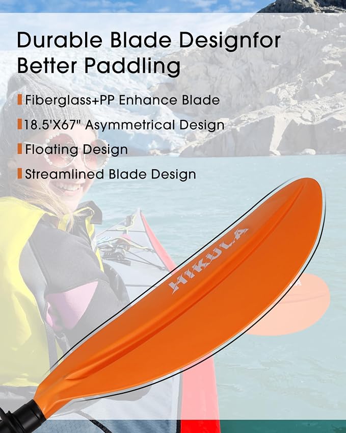 Kayak Paddles Aluminum Shaft Paddle with Nylon Blades, Floating Adjustable Kayaking Oars, 3 Piece, 220-240cm/86-94 Inches,Black/Rose/Teal