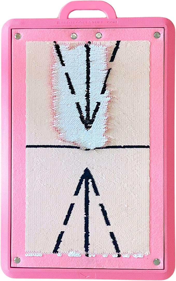 Birdie Golf: Birdie Mat Pro - Swing Training Aid, Blush Pink, Sequin Tech Surface, Analyze Swing Path-Ball Impact, in-Outdoor, 19.25" Sports Accessory