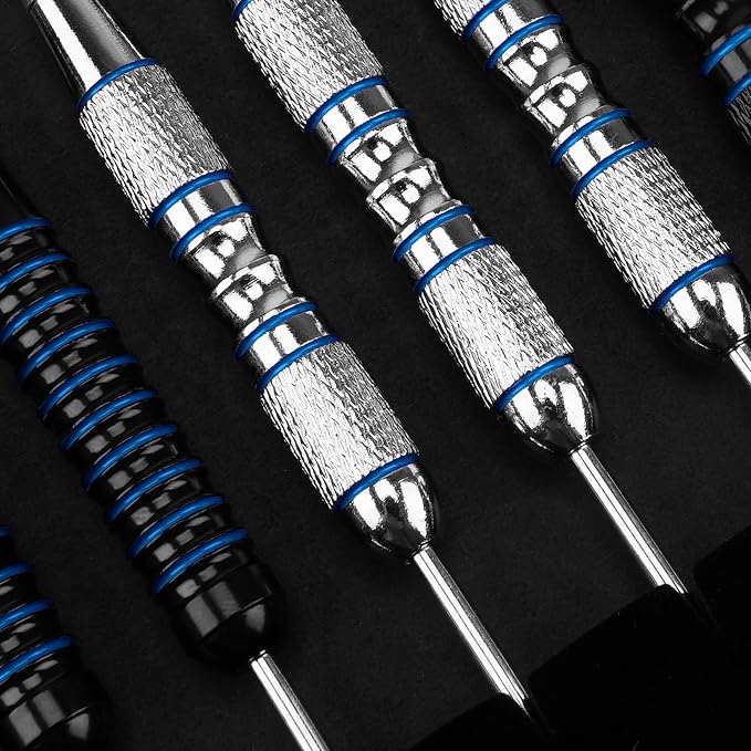 Turnart Darts Metal Tip Set - Steel Tip Darts Darts Set Professional Metal Darts 12 pcs 22/24 Grams Pro Dart Set with Stylish Case Aluminum Shafts Extra 9 Flights