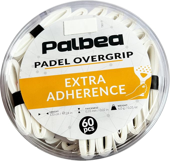 Palbea Padel Racket Grip Tape - Packs of 3/6/12/22/60. Padel Tennis Racket Grip Tape - Padel Tennis Grips Overgrip for Sweat Absorption & Non-Slip. Also Suitable as Tennis Racquet Grip Wrap Tape.
