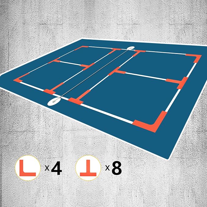 Court Lines Marker Kit Throw Down Markers Create Your Own Mini Pickleball Tennis Court