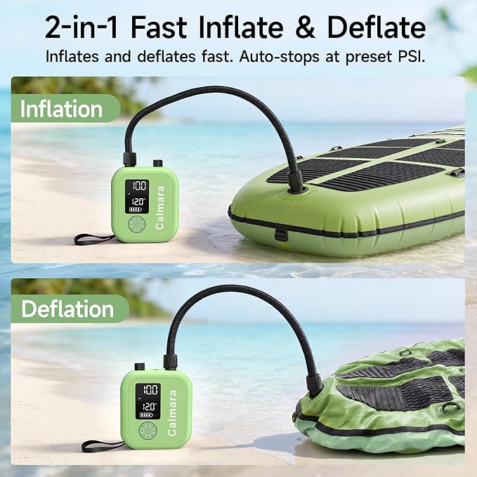 B1 Electric Paddle Board Pump,Rechargeable 10000mAh Cordless/12V DC 22 PSI High Pressure SUP Pump,Inflation & Deflation,Auto-Off for Stand Up Surfing Kite,Tent,Boat Gift for Men