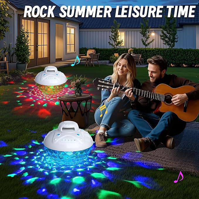 KingSom 3 in 1 Bluetooth Pool Speaker with Pool Fountain Light, Floating Pool Speaker for Pool, IP68 Waterproof Hot Tub Speakers, Loud Sound, BT5.4,24H Playtime Pool Water Fountain, White