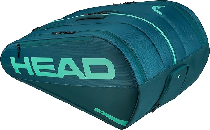 HEAD Tour Racquet Bag XL (12R) Tennis Bag - Holds Up to 12 Racquets, CCT+ Climate Control Technology, 3 Main Compartments, Shoe Pocket & Backpack Carry System