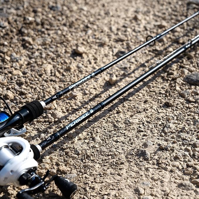 KastKing Perigee II Spinning & Casting Fishing Rods, Fuji O-Ring Line Guides, 24 Ton Carbon Fiber Casting and Spinning Rods - Two Pieces,Twin-Tip Rods