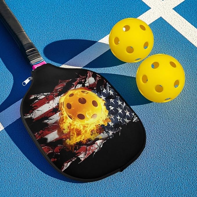 Pickleball Paddle Covers Only for Men and Women Zipper Closure Protection and Decoration