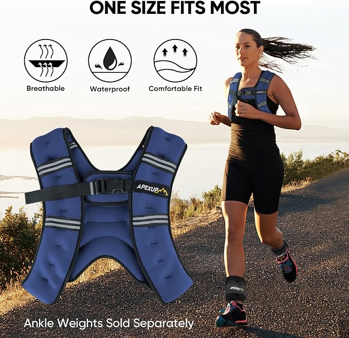 APEXUP Weighted Vest Men Women, Weight Vest for Women Workout Equipment for Strength Training Running