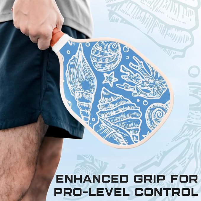 niupipo Pickleball Paddles Set of 2/4/1, USAPA Approved Carbon Fiber & Fiberglass Hybrid, Easy Power, Polypropylene Honeycomb Core, Cushioned 4.72" Grip, Bag/Cover, Pickleball Paddle Set for Men Women