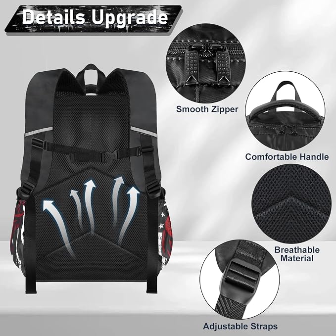 Fishing Backpack Set for Boys, Kids Fishing School Backpack with Lunch Box Pencil Bag, with for Students