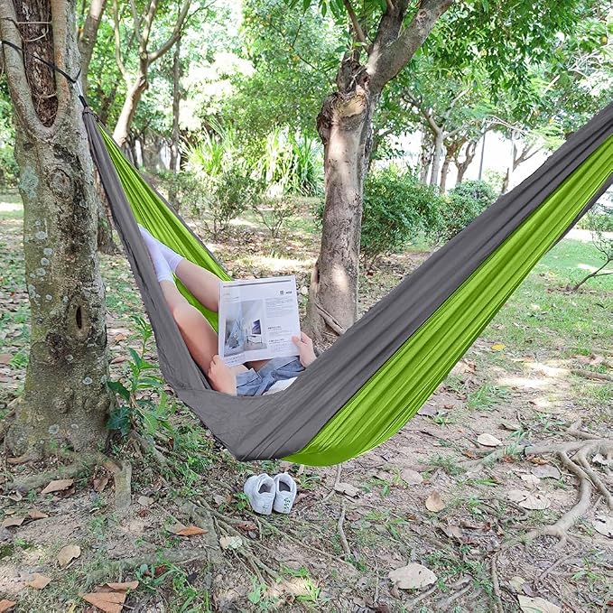 Forbidden Road Camping Hammock 400lbs Capacity Portable Hammock for Outside, Backyard, Travel, Backpacking, Beach