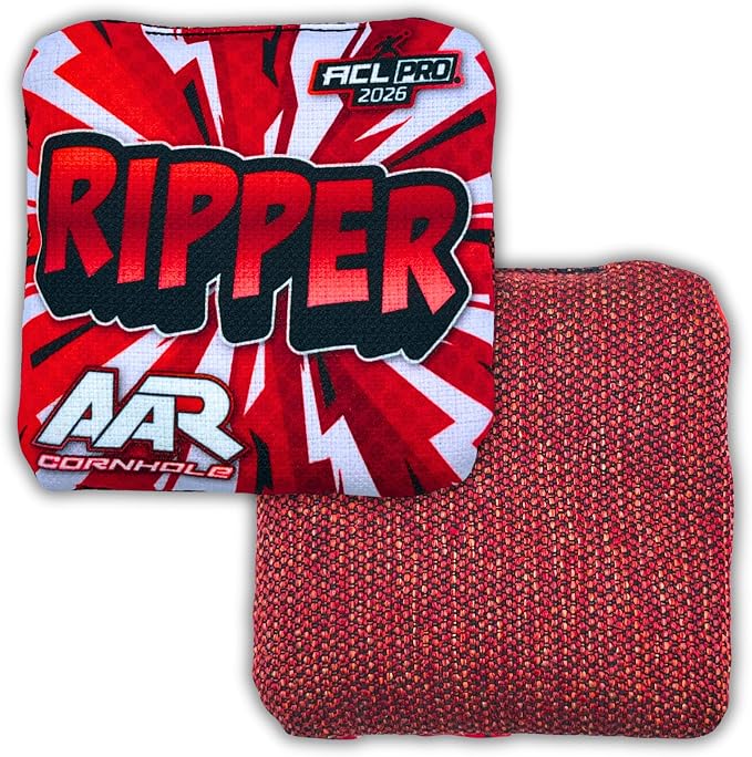 Ripper Cornhole Bags - ACL Pro Stamped 2026 - Set of 4 Bags - Made in The USA - Shock Edition