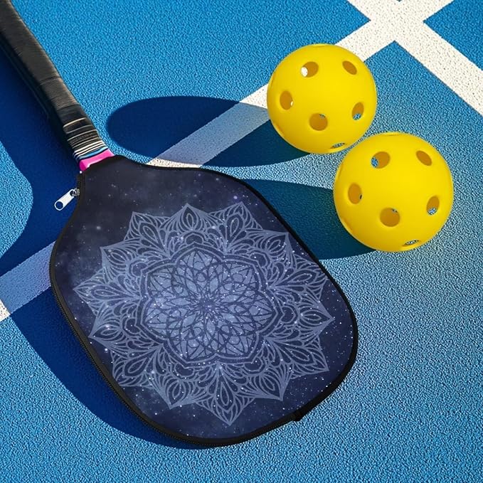 Pickleball Paddle Covers, Fits Standard Pickleball Racquets, Durable Zippered Paddle Cover Universal 8.6 x 11.4Inch