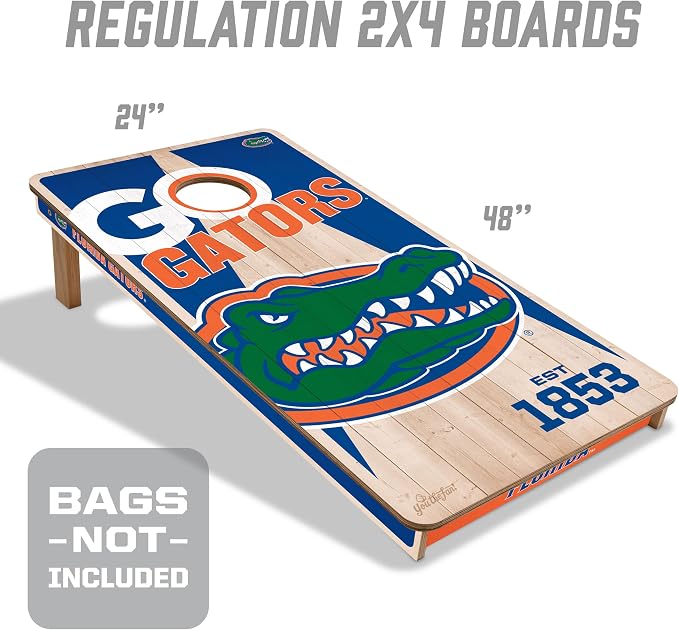 YouTheFan NCAA 2’ x 4’ Professional Wood Cornhole Game