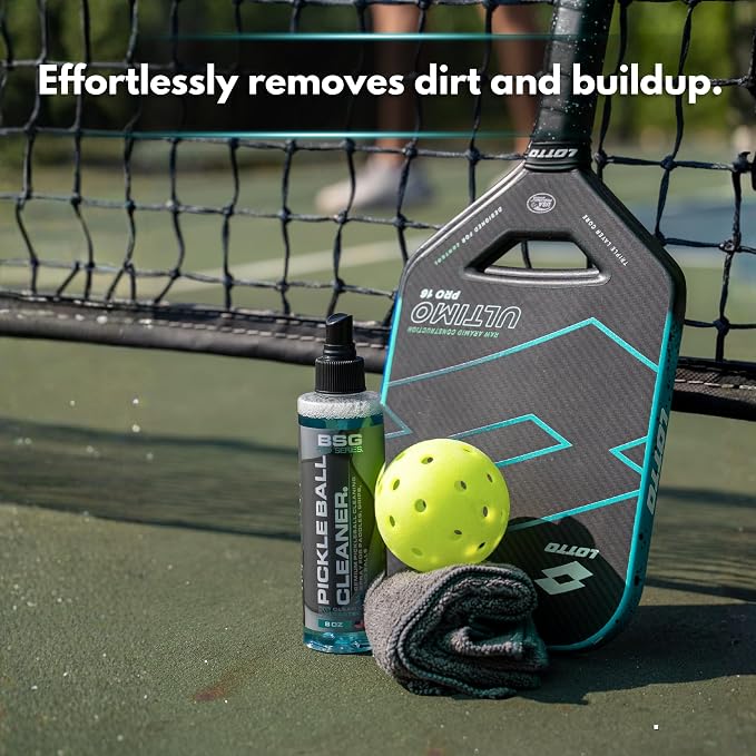 Pickleball Paddle Cleaner, Grip & Paddle Reset Spray, Erase Dirt & Grime, Improve Accuracy, Remove Sweat and Scum | 8 floz