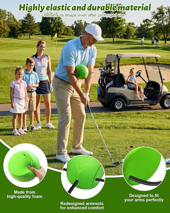 Golf Grip Trainer, Golf Training Aid Ball, Golf Swing Trainer for Arm Swing | Connected-arm feedback,compact path control,muscle memory reinforcement,separation reminder,portable warm-up design