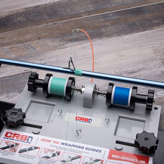 CRB Advanced Hand Wrapper System – 2 Spool Thread Tensioner & Rod Stand for Rod Building