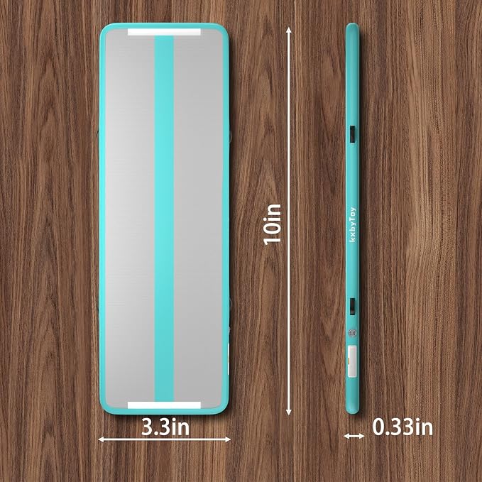 Air Mat Tumble Track 4 inches Thickness Inflatable Gymnastics Mat for Home Use/Training/Cheerleading/Yoga 10/13/16/20ft with Electric Air Pump