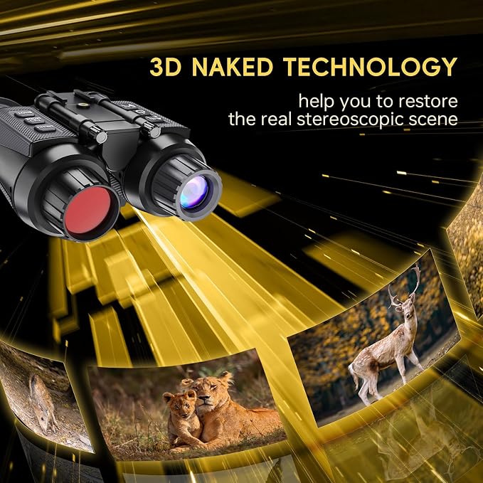 Night Vision Goggles Head Mounted 4K Rechargeable 1312FT Digital Infrared Night Vision Binoculars 8X Digital Zoom Night Vision Scope Can Save Photos/Videos,Lncluding 32GB SD Card (Basic)
