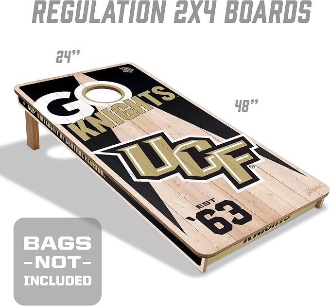 YouTheFan NCAA 2’ x 4’ Professional Wood Cornhole Game