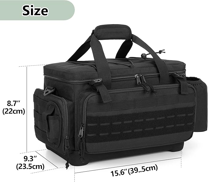 GOBUROS Waterproof Fishing Tackle Bag with Waterproof EVA Bottom (No Tackle Boxes in Package), Soft Tackle Box Storage Bag with Rod Holder, Pliers Storage for Fishing