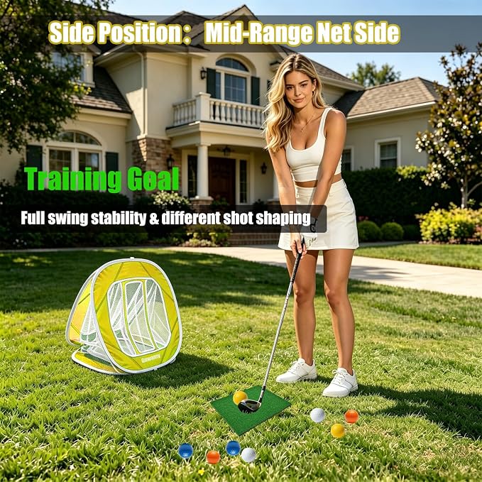 3-in-1 Pop Up Golf Chipping Net – Precision & Distance Trainer, Easy Indoor/Outdoor Setup – Ideal Gift