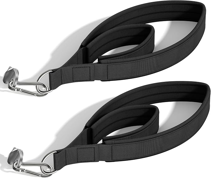 Pilates Loops Compatible with Tonal Smart Home Gym, Soft Pilates Straps for Reformer Machine, Double Loop Accessories with Sturdy Adapters, Enhanced Thickness Fitness Attachment (1 Pair)