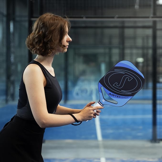 Spalding - Airtek Shot Pickleball Paddle, Airflow Carbon Fiber Face, Lightweight High-Performance Paddle for Power and Control, Durable Comfort Grip, Professional Pickleball Racket