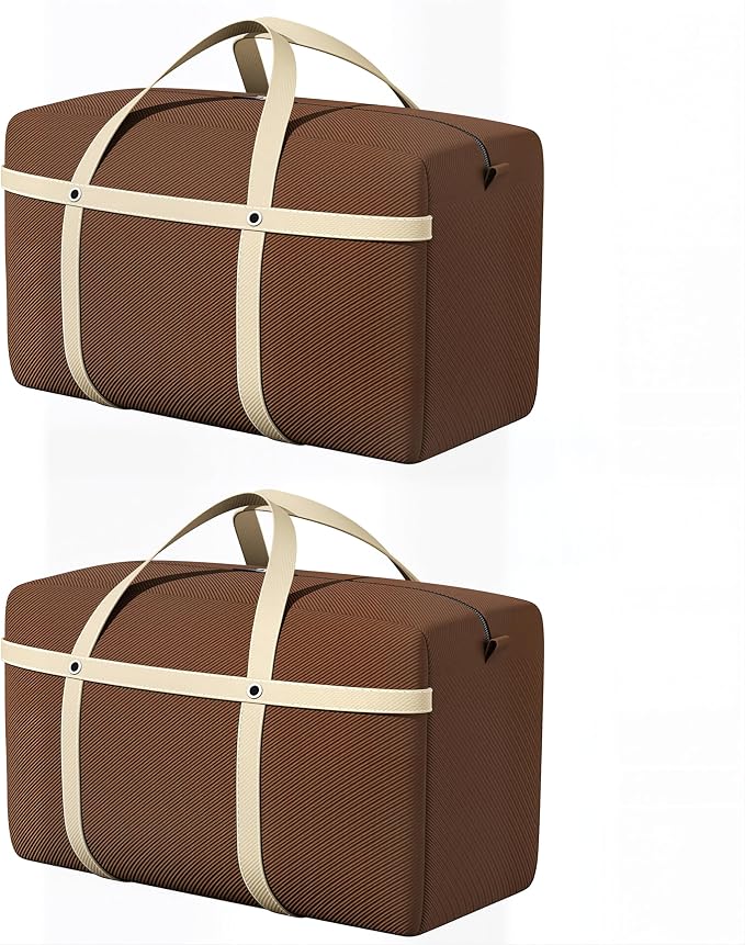 2 Pack Heavy Duty Moving Storage Bags with Reinforced Handles | Large Foldable Moving Bags for Storage and Moving,Durable Extra Large Thick Canvas Moving Totes,waterproof oxford fabric