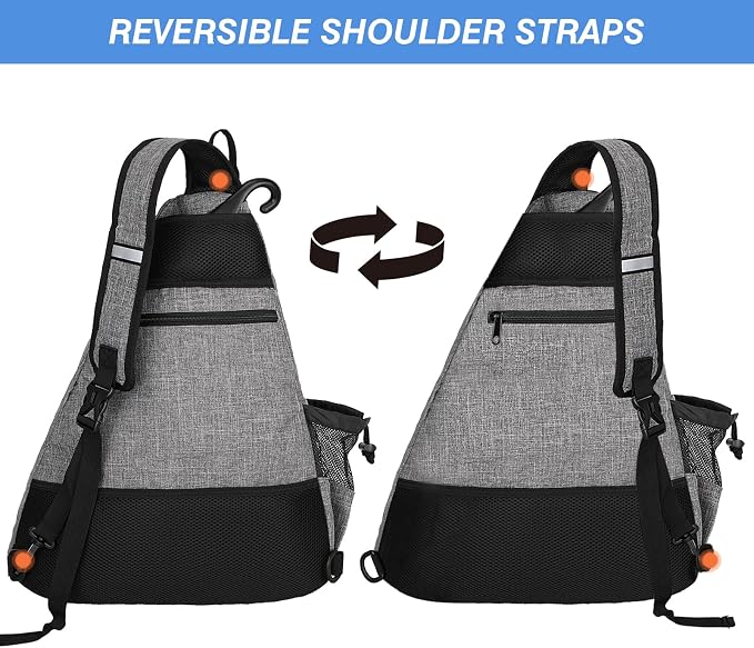 WOLT Pickleball Bag,Crossbody Sling Bags for Women Men,Pickleball Backpack with Fence Hook for Tennis, Racketball