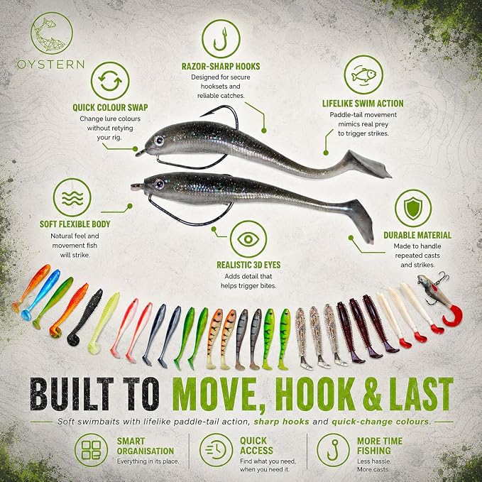 232-Piece Fishing Tackle Box Kit - Freshwater Lures for Bass, Trout & Panfish with Spinnerbaits, Soft Baits, Jigs, Hooks & Tackle Box - Complete Fishing Gift for Men, Dads & Beginners