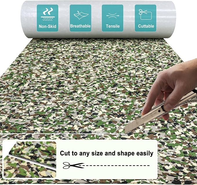 Boat Flooring EVA Foam Boat Decking Sheet Self Adhesive Marine Flooring Brushed Camo Marine Carpet for Boats Yacht Kayak Decking Cushioning Cooler Seating Helm Pad Swimming RV Golf Cart Non Slip Pad