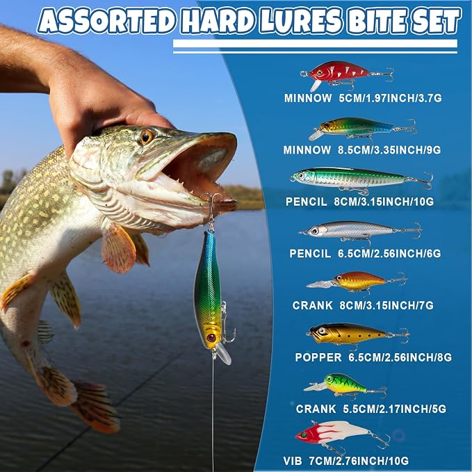 Fishing Advent Calendar 2026 Christmas Countdown, 24 Days Lure Fishing Kit，Xmas Fishing Gift for Fisherman Adult Men Teen Boys