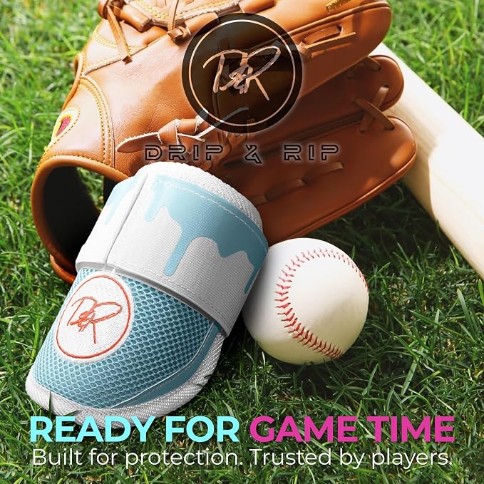 Drip and Rip - Youth Softball Elbow Guard - Baseball Batters - Baseball Elbow Guard - Youth with Adjustable Straps - Ages 10 to 12