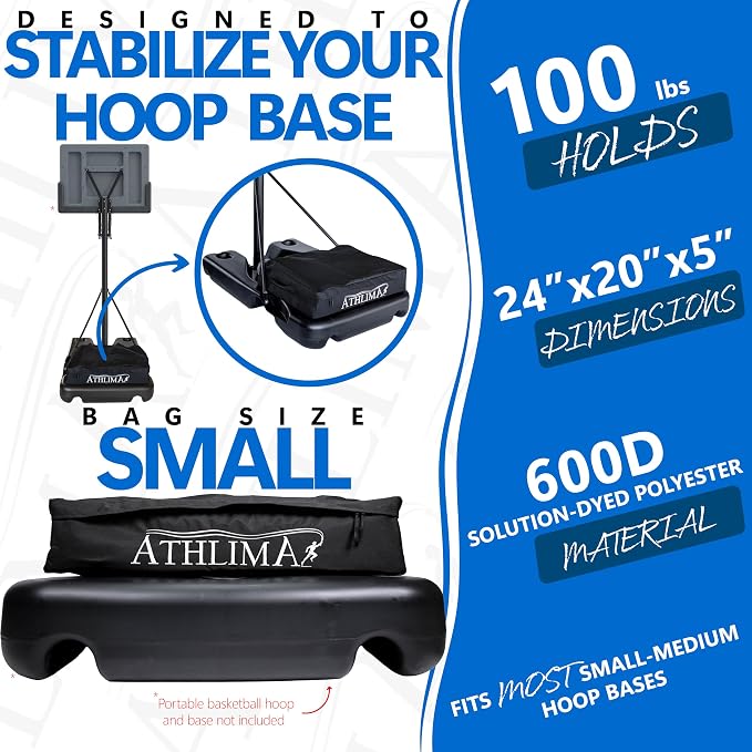 Basketball Hoop Portable Base Anchor Weight Bag to Hold Down Your Portable Basketball Hoop Outdoor Base is Weather Resistant, Sun Fade Resistant