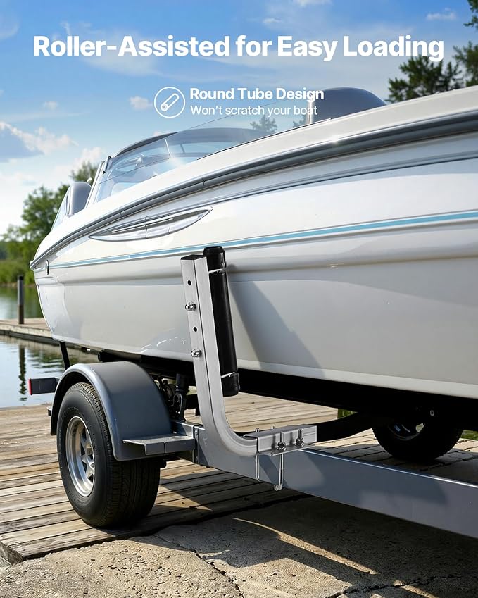 VEVOR Boat Trailer Guide, 16.7"- 60″ Adjustable Design Trailer Guide Poles, 2PCS Trailer Guide-Ons for Ski Boat, Fishing Boat or Sailboat Trailer