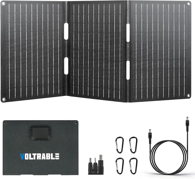 30W Foldable Solar Charger, High-Efficiency Portable Solar Panel with PD20W Type-C, QC3.0 & DC Output, Waterproof ETFE Solar Power Station for Camping, Hiking & Emergency
