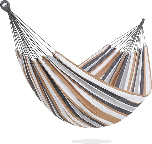 PNAEUT Single Hammocks for Outside, Replacement Outdoor Tree Hammock for Indoor Patio Porch Garden (Coffee, Small)