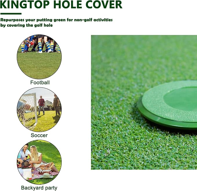 KINGTOP 4Inch Golf Hole Cup with Hole Cover for Backyard Practice Putting Green, Fit PGA | LPGA | USGA Regulations